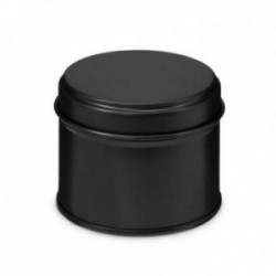 Boite en métal noir rose avec couvercle coiffant TW0875 Métal - 2