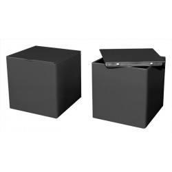 Boite métal carrée noire