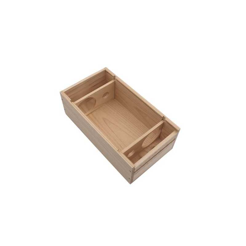 Caisse à vin en pin, couvercle à glissière MA0302063 Bois - 3