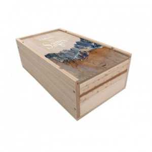 Caisse à vin en pin, couvercle à glissière MA0302063 Bois - 4