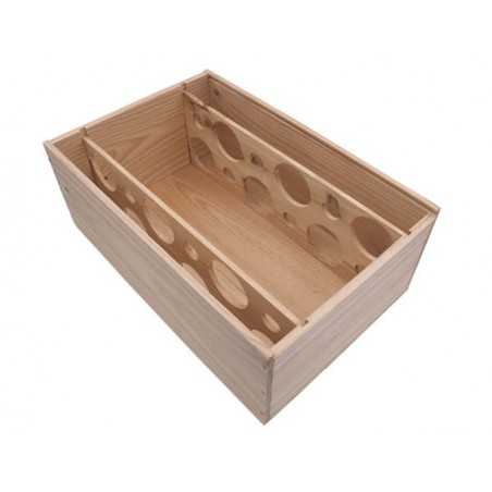 Caisse à vin en pin, couvercle à glissière MA0302076 Bois - 4