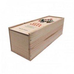 Caisse à vin en pin, couvercle à glissière MA0302039 Bois - 3