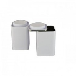 Boite métal carrée blanche AV8082 Métal - 4