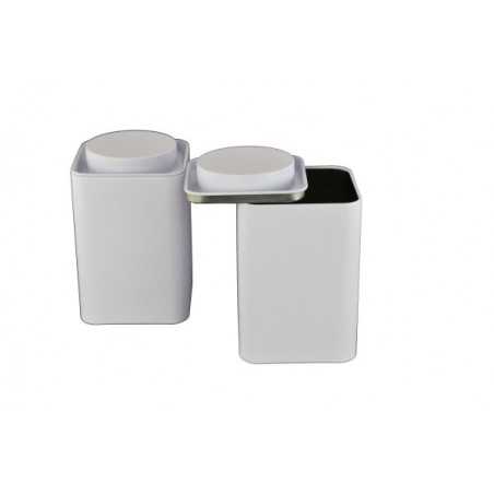 Boite métal carrée blanche AV8082 Métal - 4
