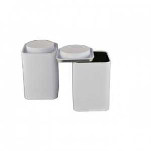 Boite métal carrée blanche AV8082 Métal - 4
